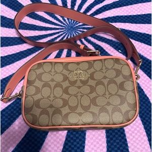 Coach camera bag, and pink and khaki